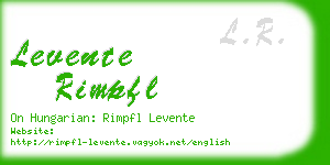 levente rimpfl business card